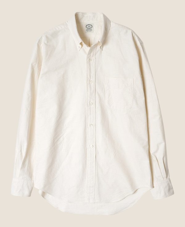 VINTAGE IVY - Button Down Ecru Oxford