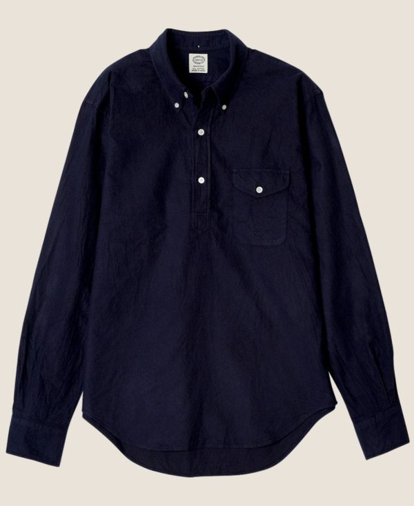 VINTAGE IVY BRUSHED NAVY OXFORD SHIRT